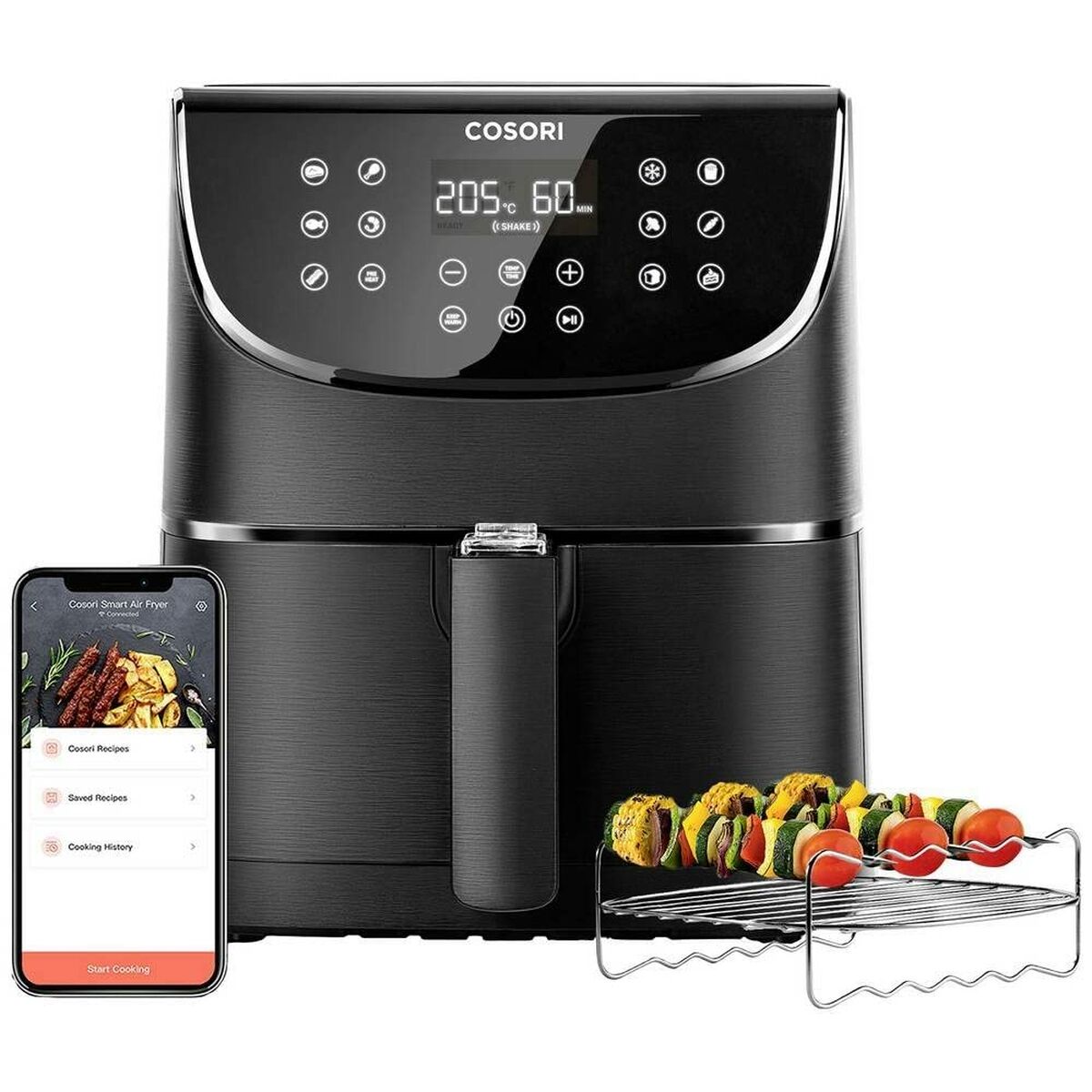 No-Oil Fryer Cosori Smart Chef Edition 1700 W Black 5,5 L