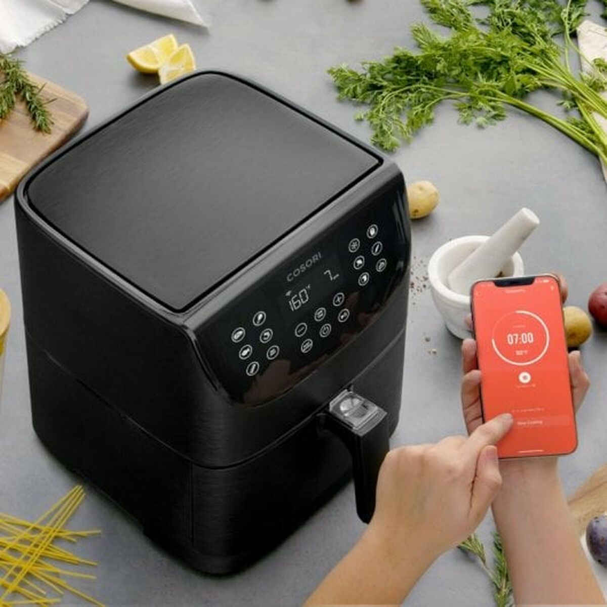 No-Oil Fryer Cosori Smart Chef Edition 1700 W Black 5,5 L