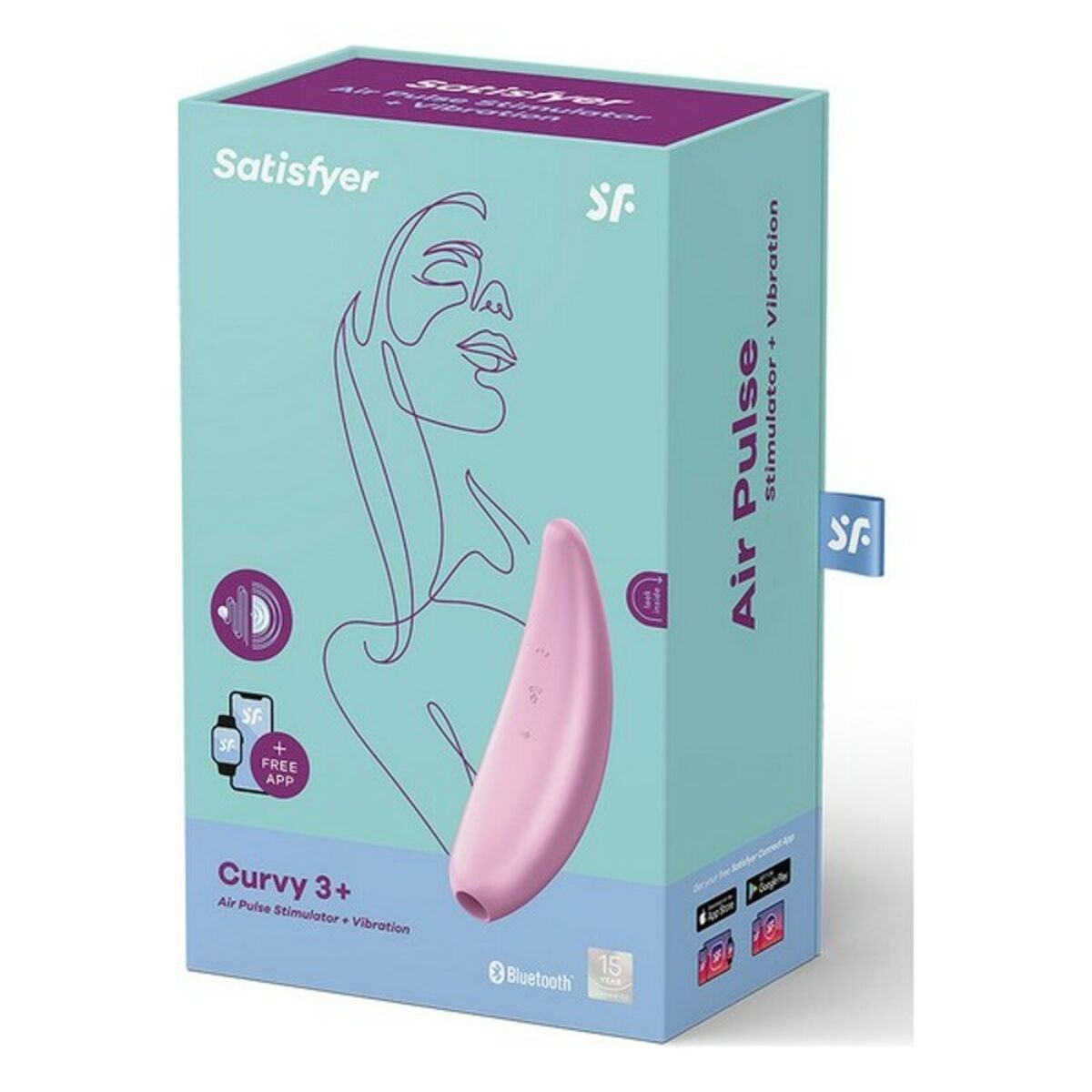 Clitoris Suction Stimulator Satisfyer Curvy 3+ Pink