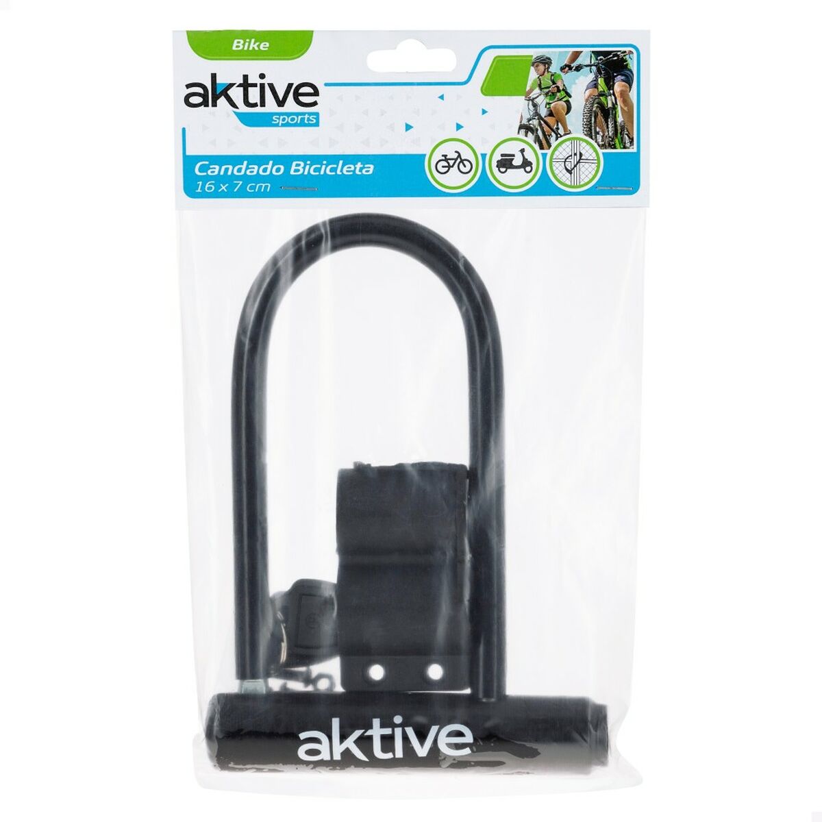 Key padlock Aktive Black 19,5 x 12,5 x 2,8 cm 24 Units