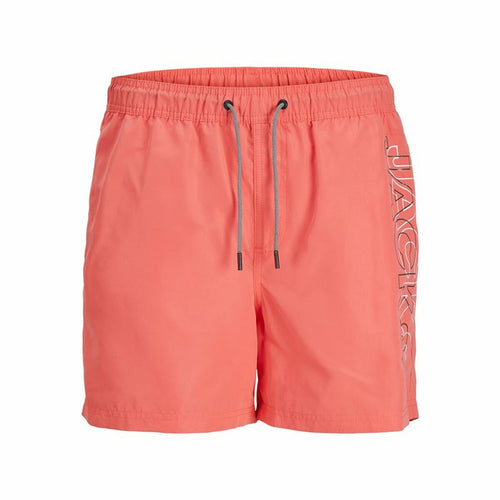 Men’s Bathing Costume Jack & Jones Double Logo Coral