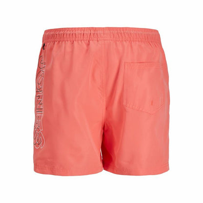 Men’s Bathing Costume Jack & Jones Double Logo Coral