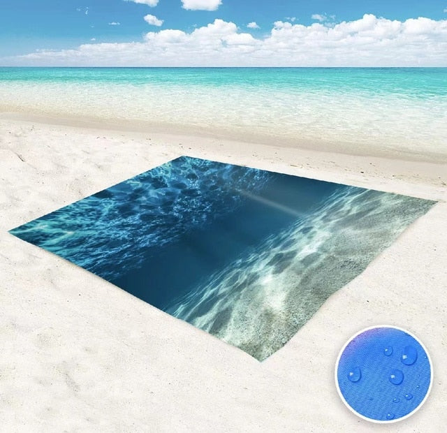 205/270cm Oversized Beach Blanket Sand Proof Waterproof  Free Bench  Mat Portable Beach Travel Accessories - YOKE FINDS 🇮🇪 IE 