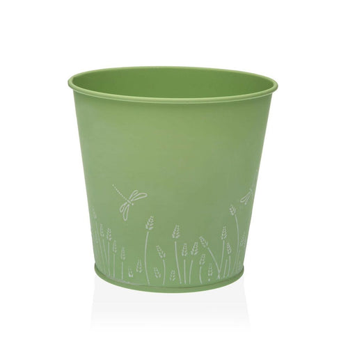 Plant pot Versa Zink Green Metal (14 cm)