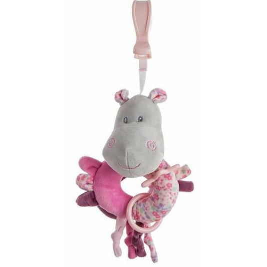 Rattle Activity Hippopotamus Pink 20cm