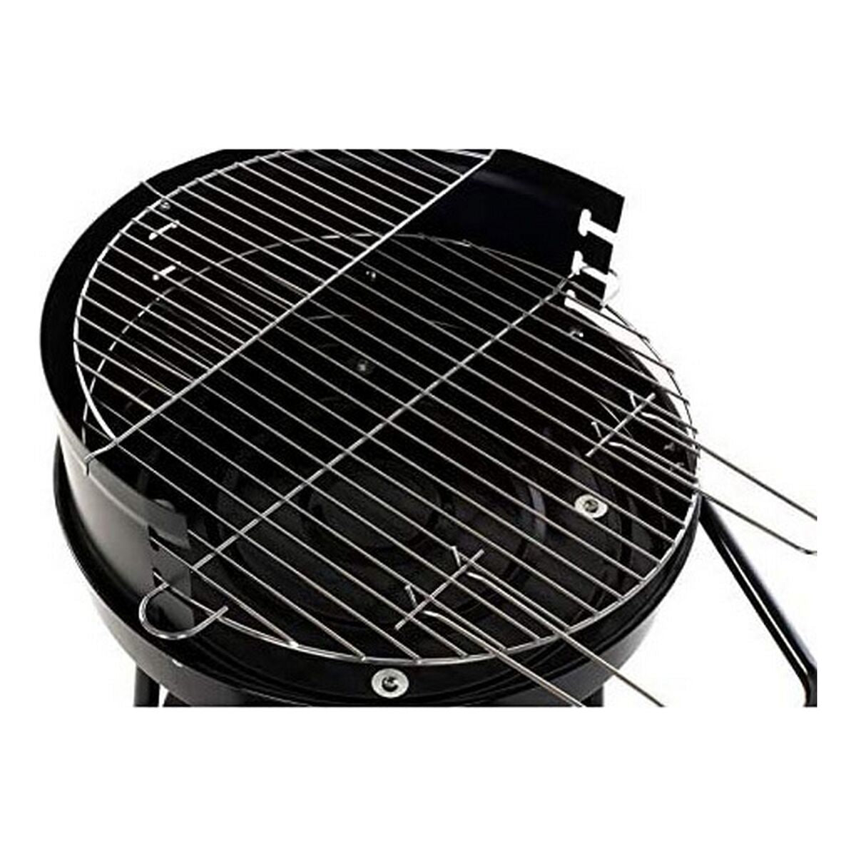 Coal Barbecue with Wheels DKD Home Decor Black Metal Plastic 59 x 49,5 x 82 cm