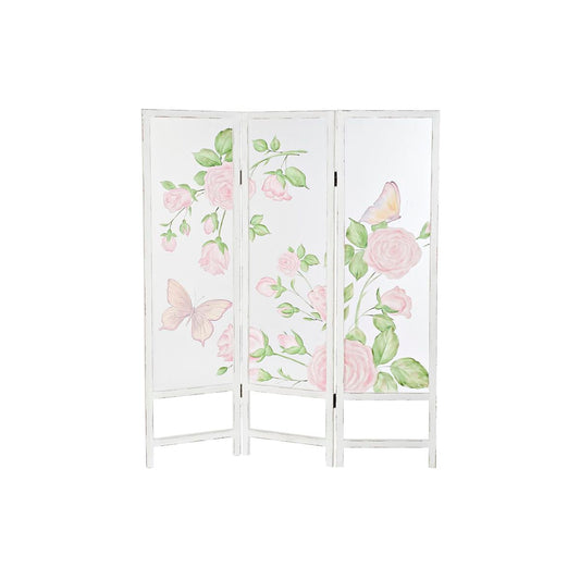 Folding screen DKD Home Decor Wood Nylon (150 x 2,5 x 180 cm)