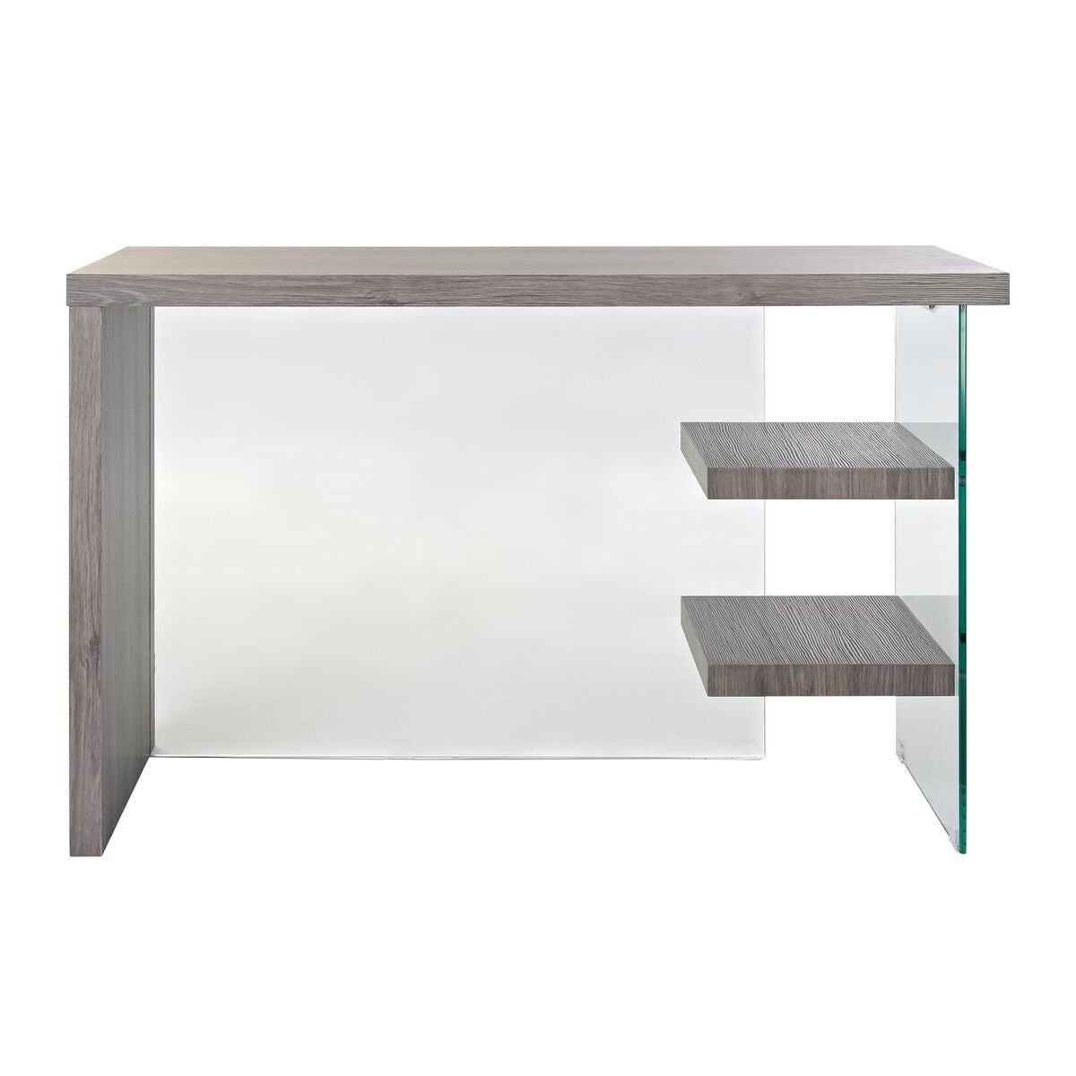 Desk DKD Home Decor Crystal Grey Transparent MDF Tempered Glass (120 x 50 x 76 cm)