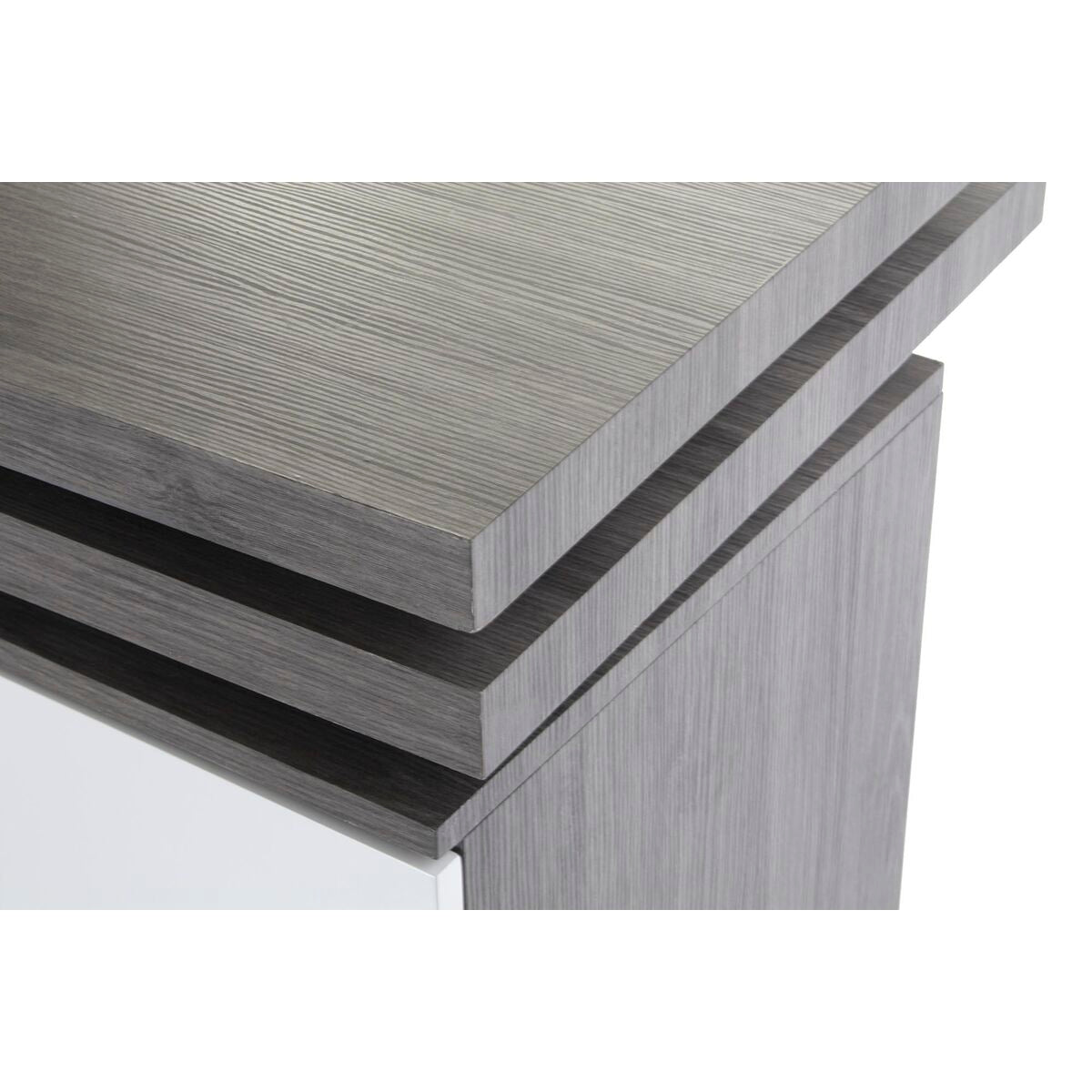 Desk DKD Home Decor Natural Grey Metal MDF (150 x 120 x 75 cm)