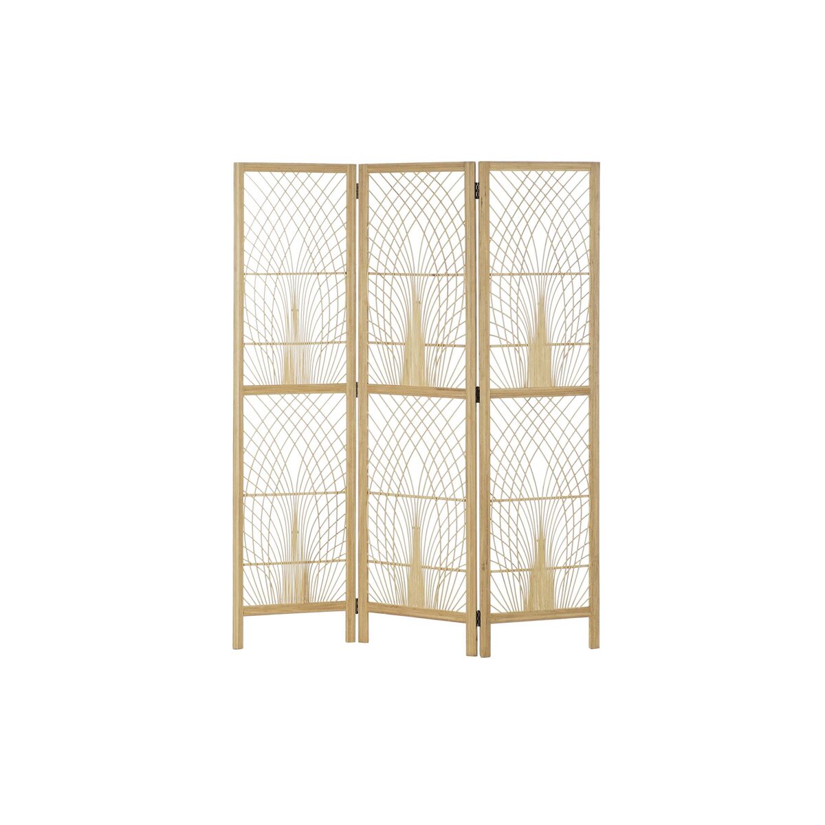 Folding screen DKD Home Decor 136 x 2,5 x 180 cm Metal Bamboo 30 x 40 cm