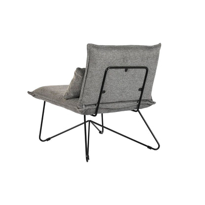 Armchair DKD Home Decor 66 x 78 x 75 cm Black Grey Metal