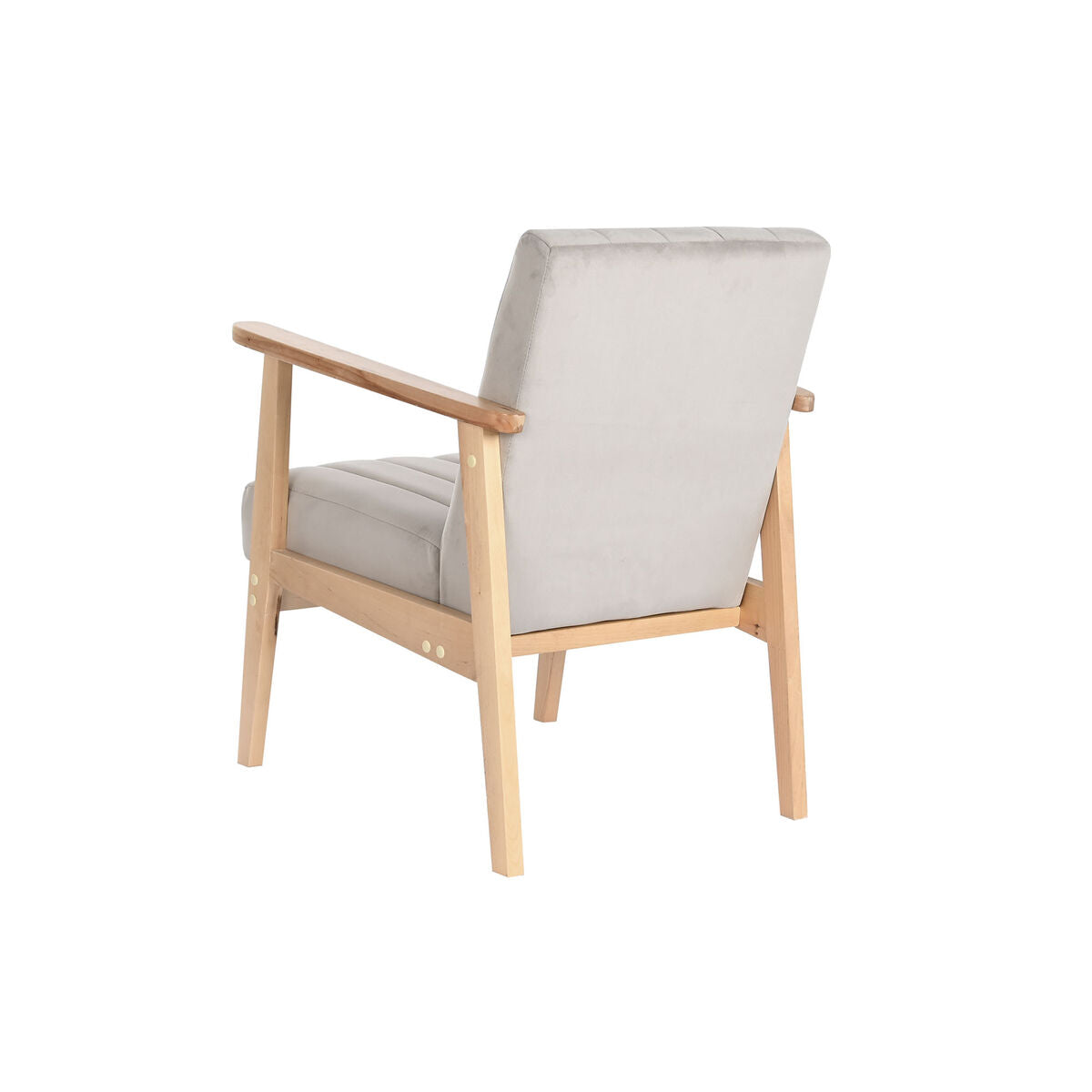 Armchair DKD Home Decor 63 x 68 x 81 cm Natural Grey Beige Pinewood