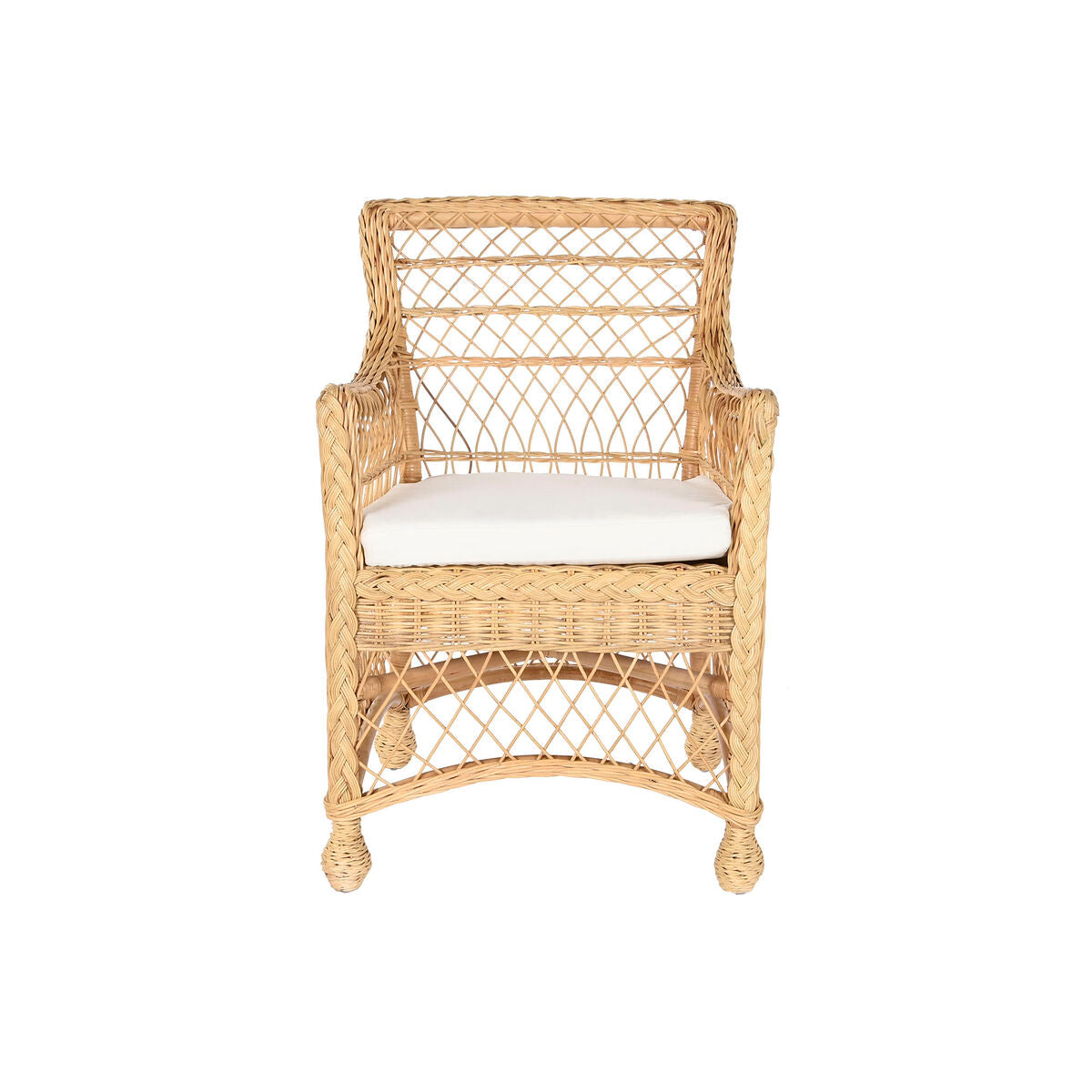 Armchair DKD Home Decor White Natural 56 x 63 x 86 cm