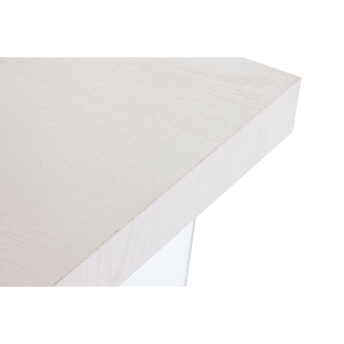 Desk DKD Home Decor White Transparent Crystal MDF Wood 120 x 50 x 76 cm