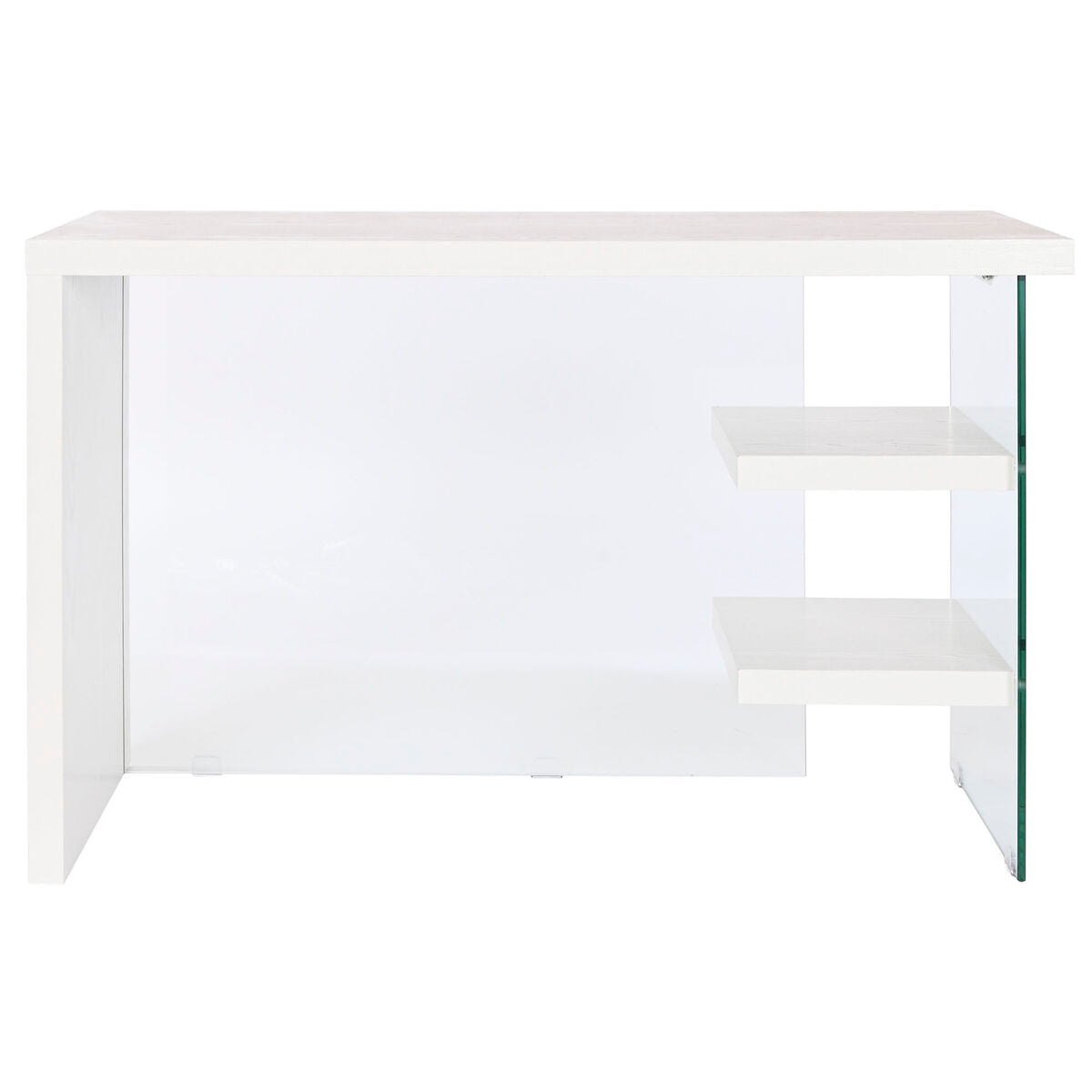 Desk DKD Home Decor White Transparent Crystal MDF Wood 120 x 50 x 76 cm