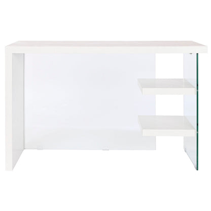 Desk DKD Home Decor White Transparent Crystal MDF Wood 120 x 50 x 76 cm