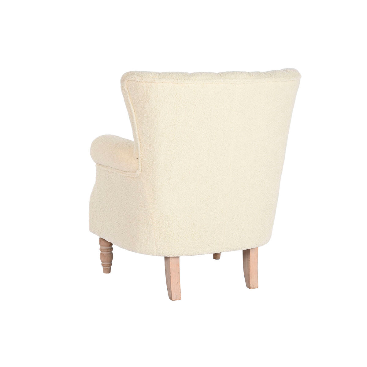 Armchair Home ESPRIT White Natural Rubber wood 73 X 65 X 87 cm