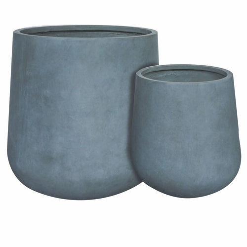 Set of Planters Samos Grey 60 x 60 x 60 cm (2 Units)