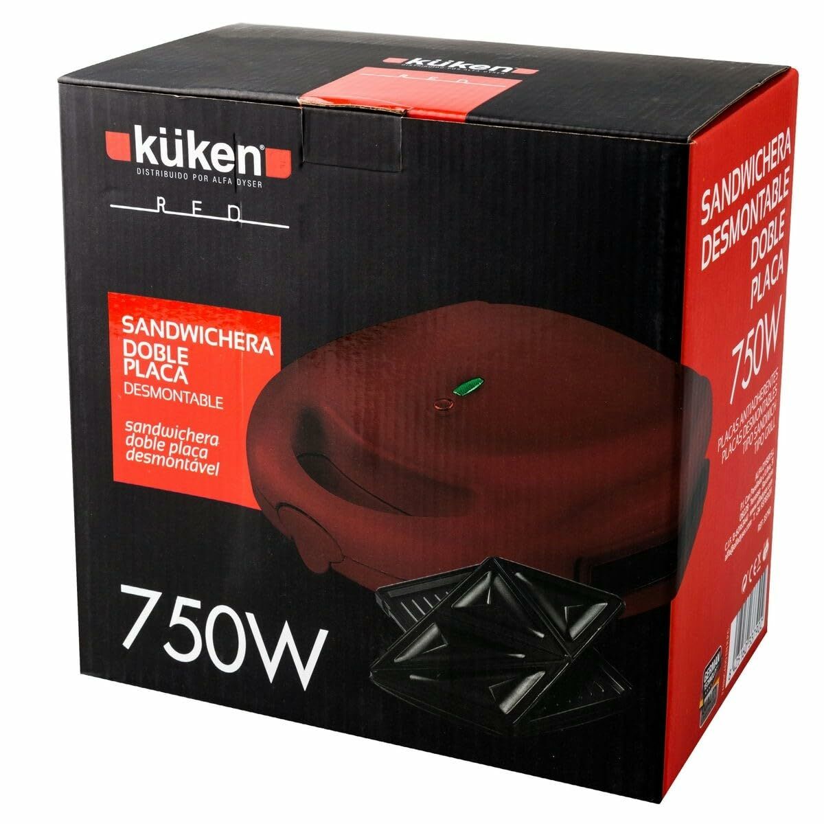 Sandwich Maker Küken 33790 Red 750 W