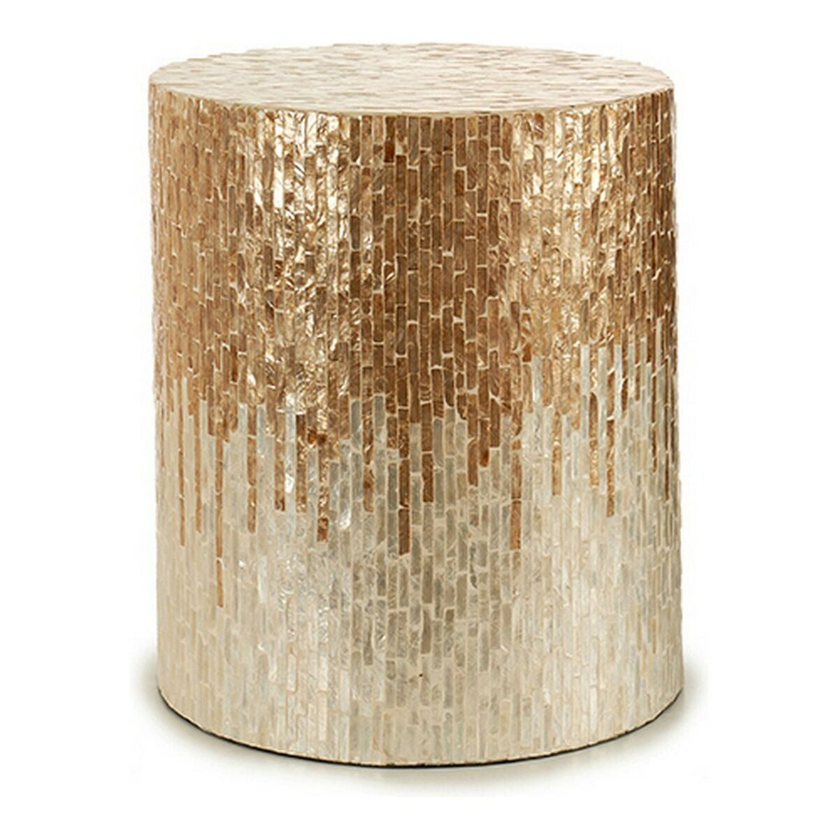 Stool Silver Golden Mother of pearl DM (40 x 46 x 40	 cm)