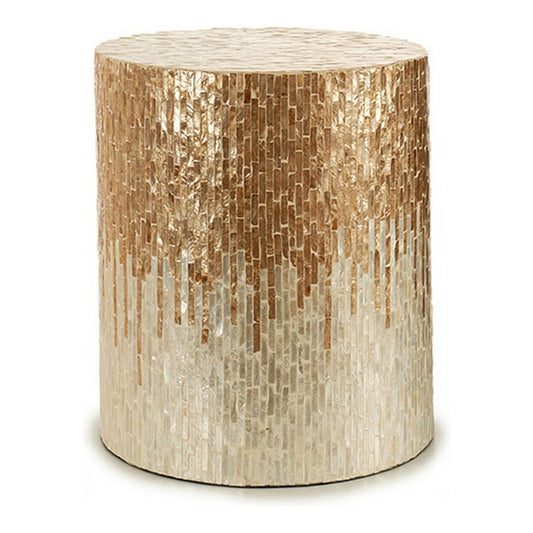 Stool Silver Golden Mother of pearl DM (40 x 46 x 40	 cm)