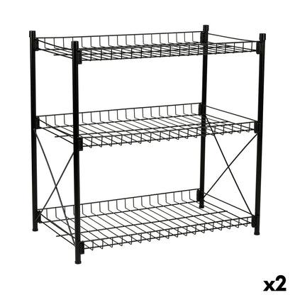 Shelves Confortime Metal 52 x 34 x 55 cm (2 Units)