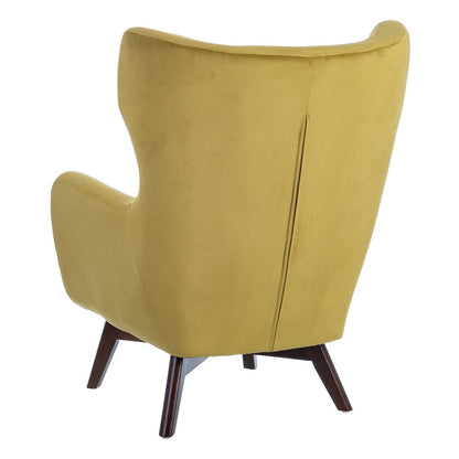 Armchair 75 x 83 x 103 cm Synthetic Fabric Wood Mustard