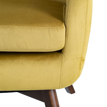 Armchair 75 x 83 x 103 cm Synthetic Fabric Wood Mustard