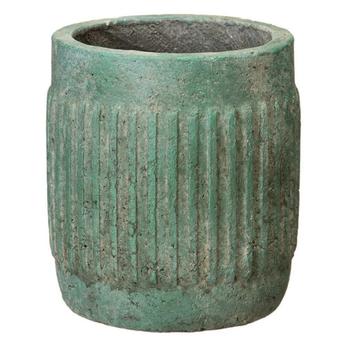 Planter 20 x 20 x 21,5 cm Turquoise Cement