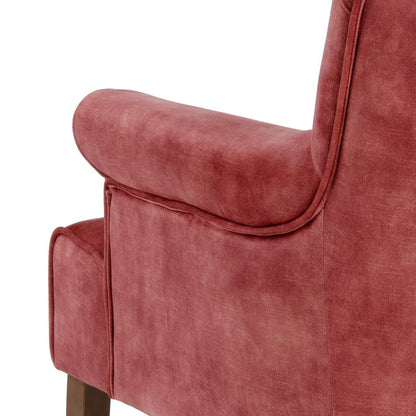 Armchair 77 x 64 x 88 cm Synthetic Fabric Wood Dark Red