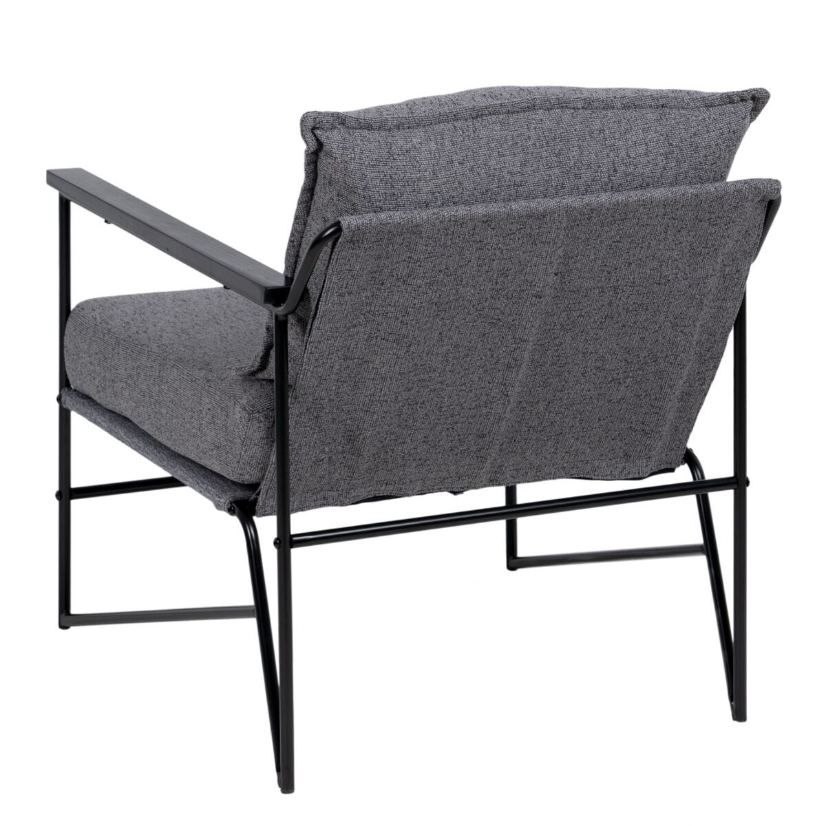 Armchair 69 x 79 x 82 cm Synthetic Fabric Grey Metal