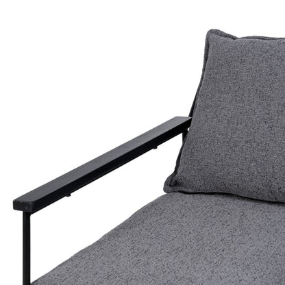 Armchair 69 x 79 x 82 cm Synthetic Fabric Grey Metal