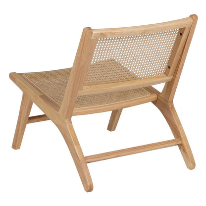 Armchair Natural Wood Rattan 60,5 x 73,5 x 72,5 cm