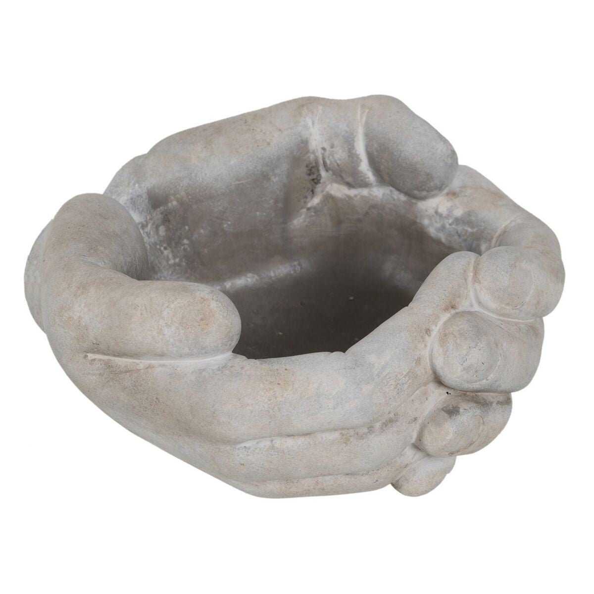 Planter Grey Cement Hand 24 x 22 x 12 cm