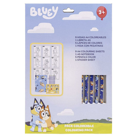 Stationery Set Bluey 16 Pieces Blue