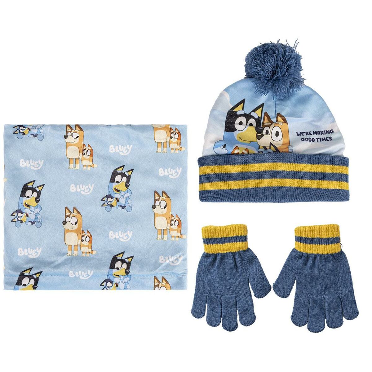 Hat, Scarf and Gloves Bluey Multicolour