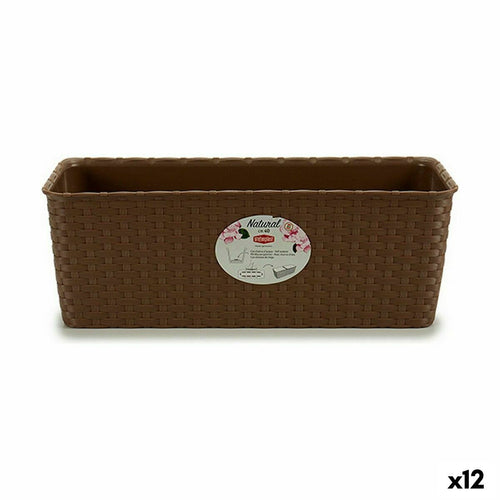 Planter Stefanplast Beige Plastic 39 x 13,5 x 15,5 cm (12 Units)