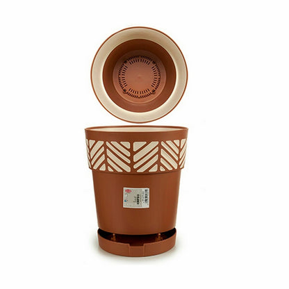 Self-watering flowerpot Stefanplast Orfeo Terracotta Plastic 29 x 29 x 29 cm (6 Units)