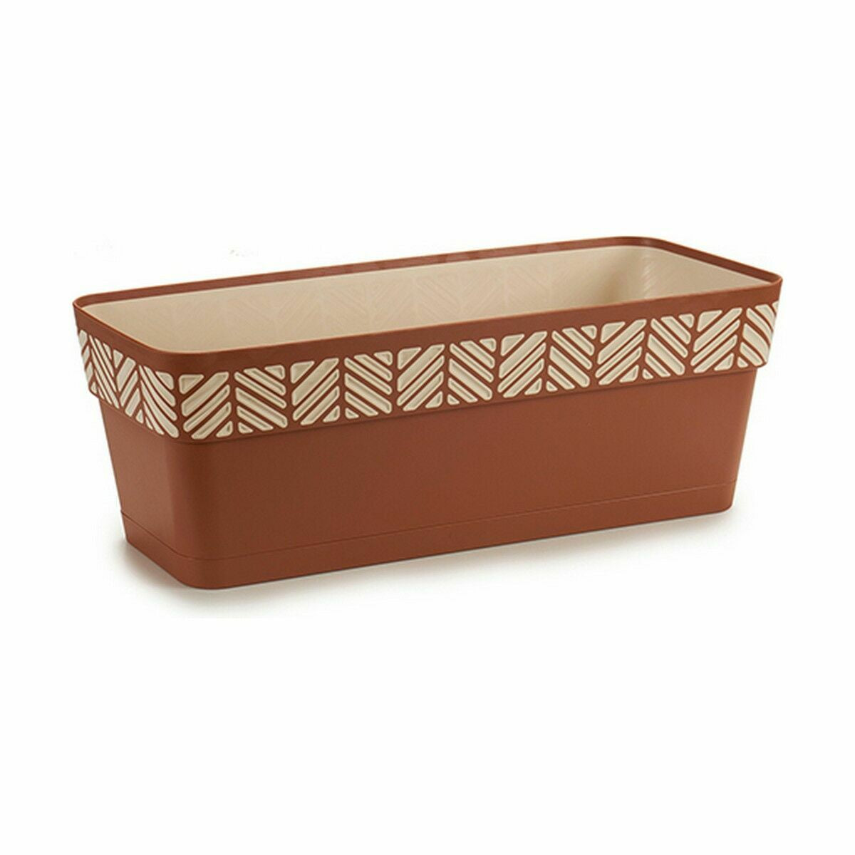 Self-watering planter Stefanplast Orfeo Terracotta Plastic 18 x 17 x 49 cm (12 Units)