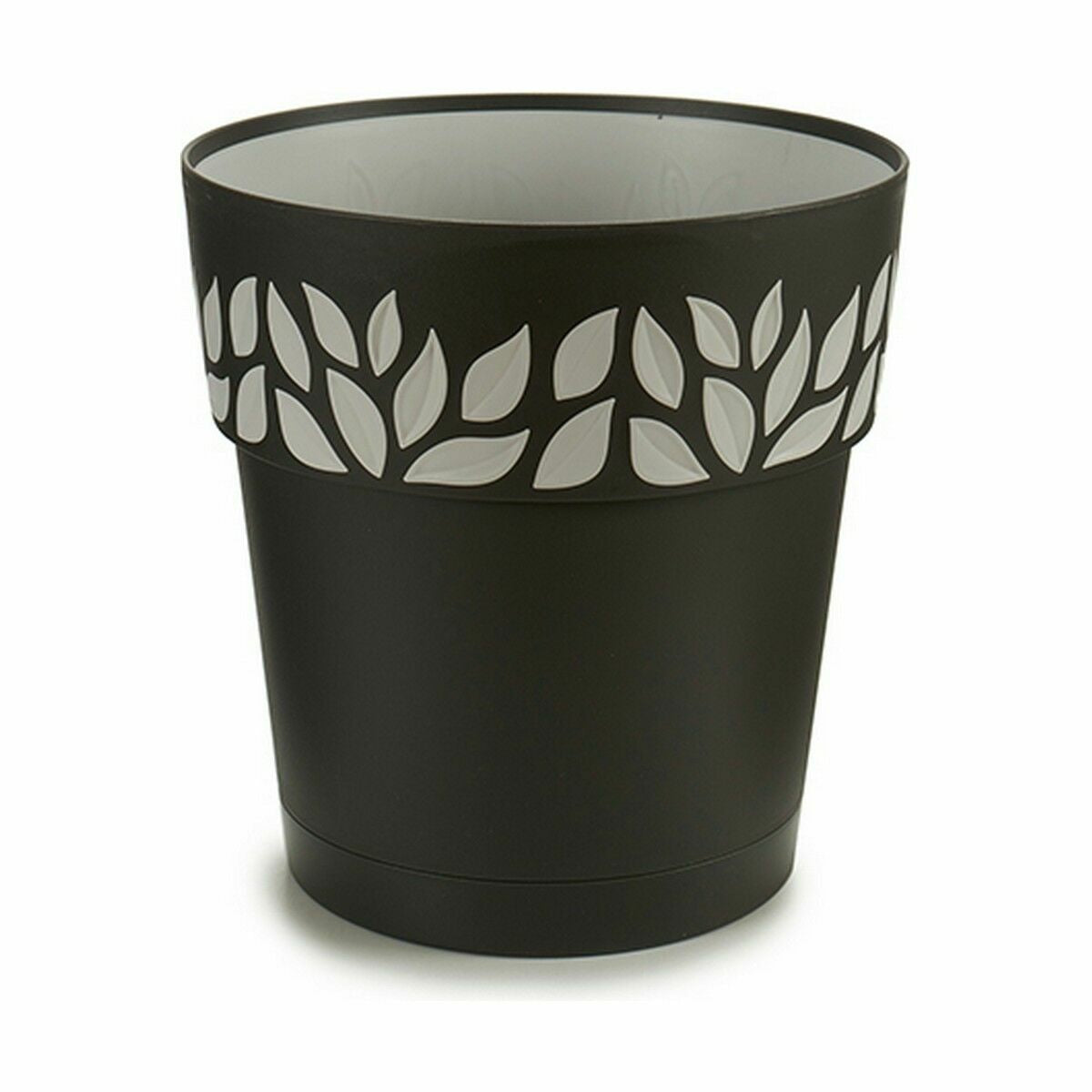 Self-watering flowerpot Stefanplast Cloe Anthracite Plastic 25 x 25 x 25 cm (6 Units)