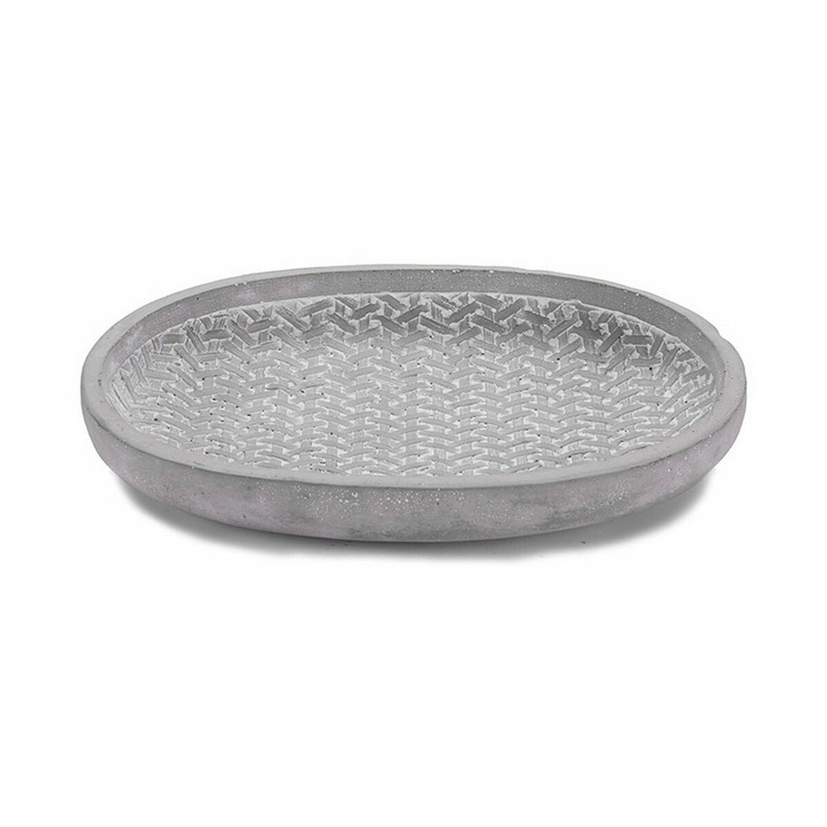 Flower Pot Dish With relief Grey 28 x 4 x 23 cm (6 Units)