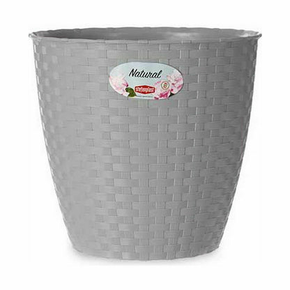 Planter Stefanplast Grey Plastic 19 x 17,5 x 19 cm (12 Units)