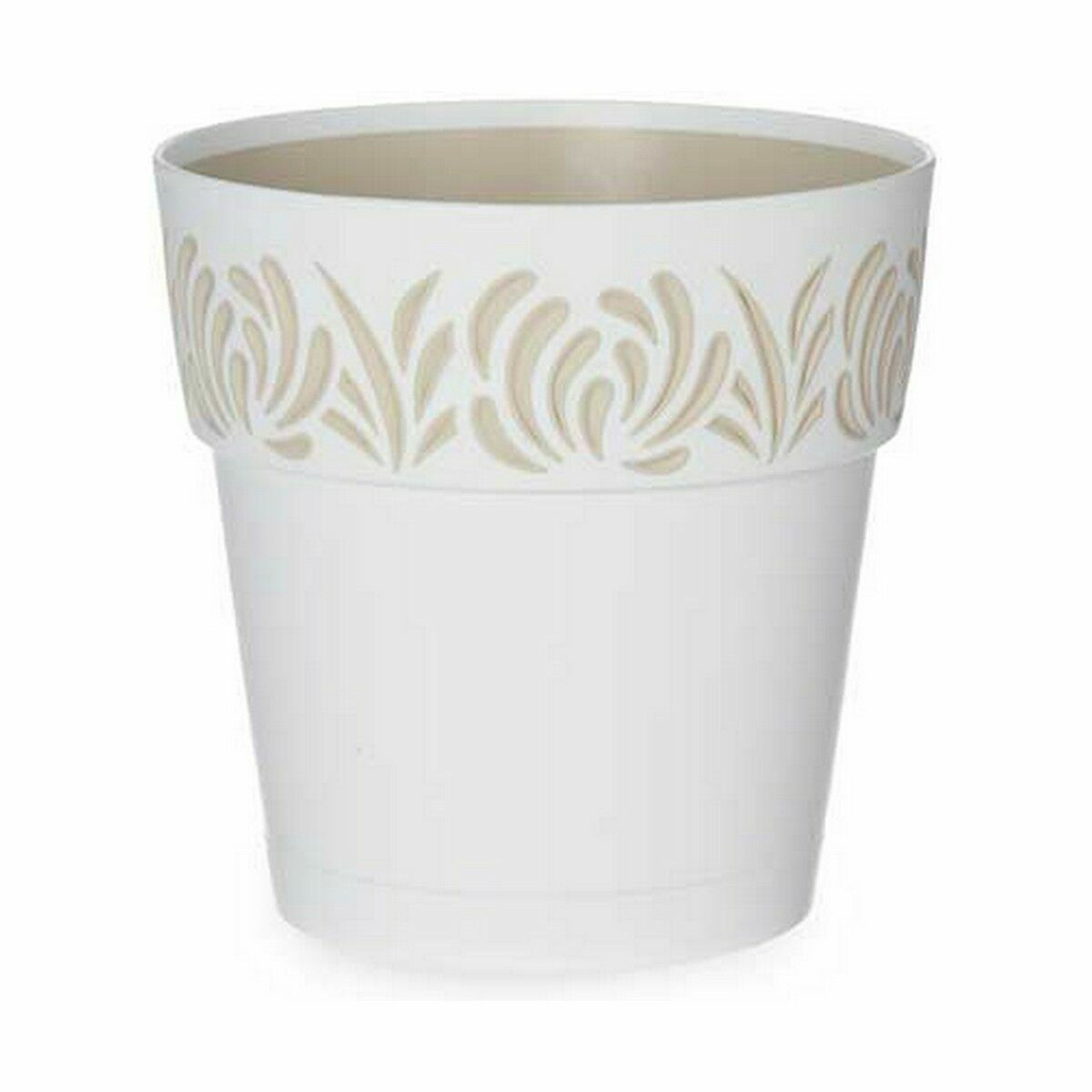 Self-watering flowerpot Stefanplast Gaia White Plastic 15 x 15 x 15 cm (12 Units)