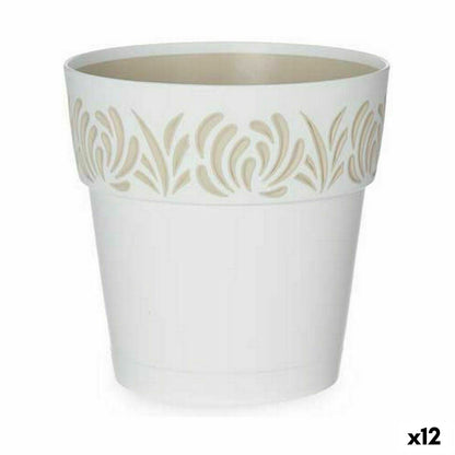 Self-watering flowerpot Stefanplast Gaia White Plastic 15 x 15 x 15 cm (12 Units)