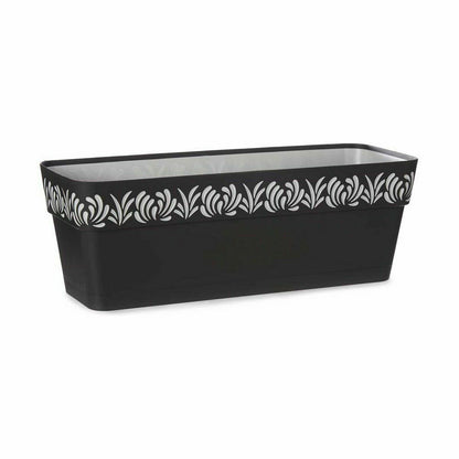 Self-watering planter Stefanplast Gaia Anthracite Plastic 49,5 x 17 x 19 cm (12 Units)