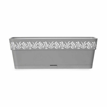 Self-watering planter Stefanplast Gaia Grey Plastic 49,5 x 17 x 19 cm (12 Units)