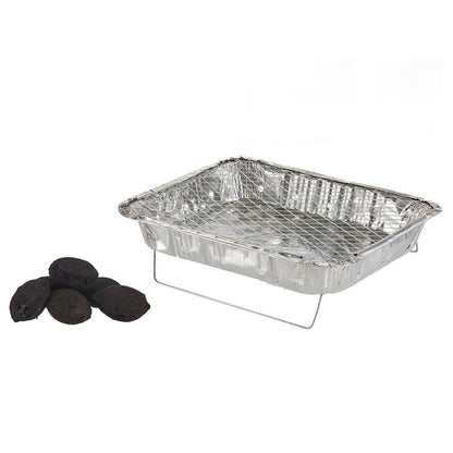 Disposable Barbecue Aluminium Charcoal 23,5 x 6 x 30,5 cm (12 Units)