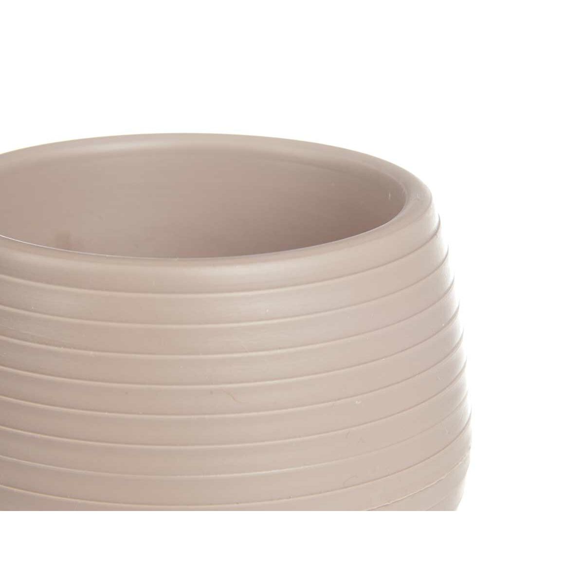 Set of pots Taupe Plastic 12 x 12 x 11 cm (6 Units)