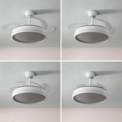 LED Ceiling Fan with 4 Retractable Blades Blalefan InnovaGoods White 72 W