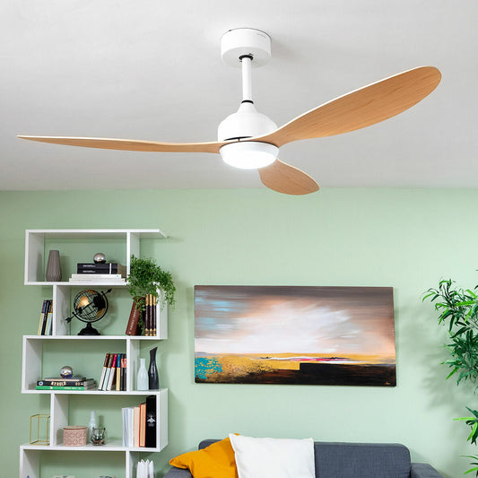 LED Ceiling Fan with 3 ABS Blades Wuled InnovaGoods Wood 36 W